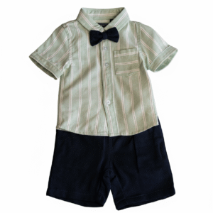 Short Sleeve Set with Stripes (Green)